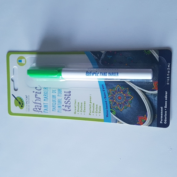 Permanent Fabric Paint Marker (Neon Green) - Picture 9 of 10